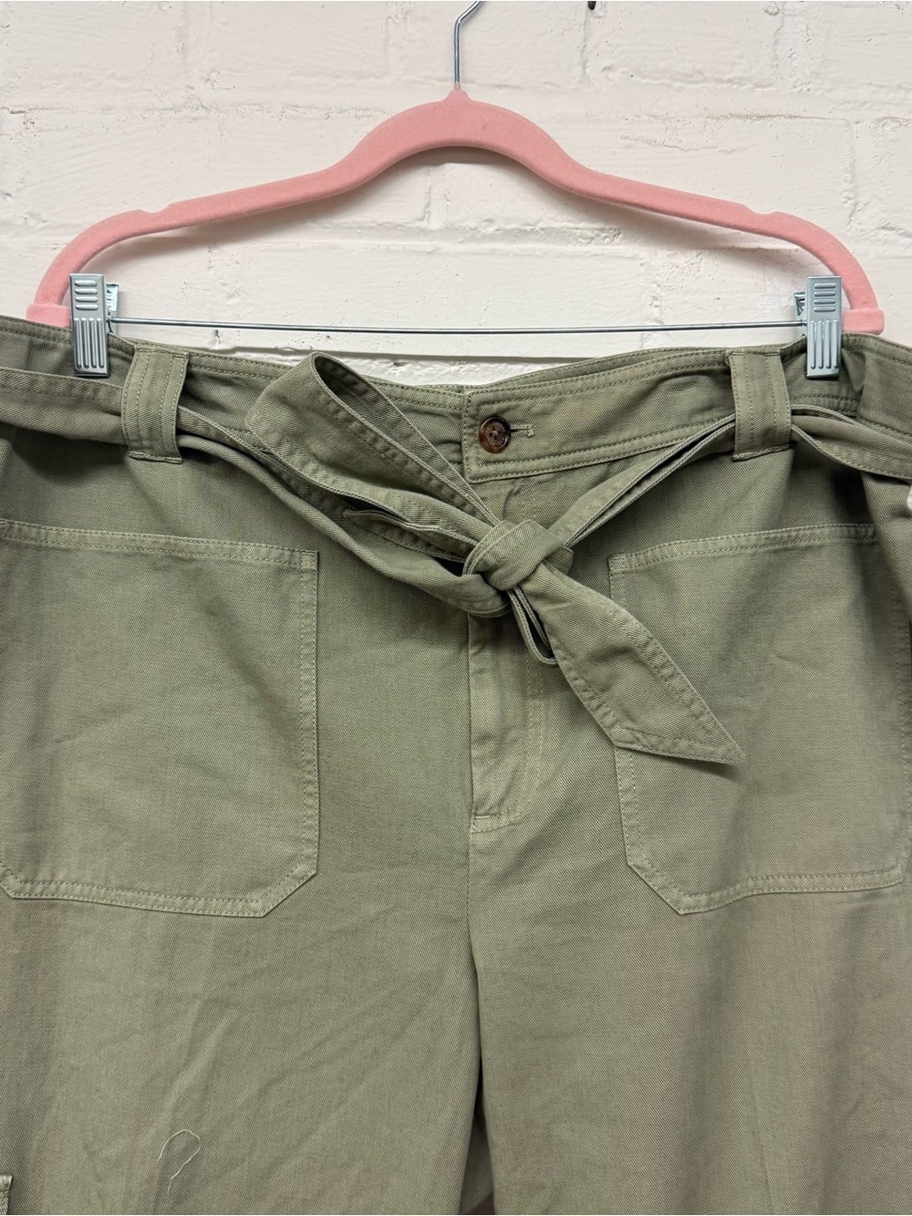 NWT Lauren Ralph Lauren Zabrenah Twill Wide Leg Cargo Pants Size 18 - Picture 5 of 8